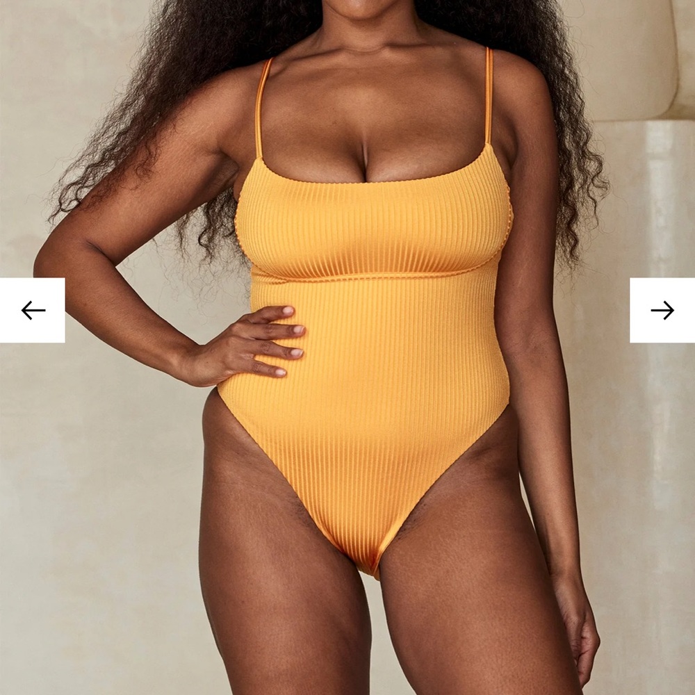 Sausalito One Piece - Clementine Wide Rib - Clementine Wide Rib / L × 1